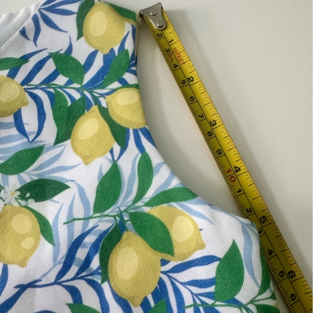 Girls Lemon Print Sleeveless Dress Perfect for a European or Coastal Vacay